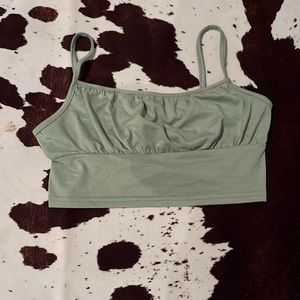 shein sage, green crop top